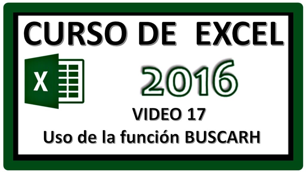 FUNCION BUSCARH EXCEL
