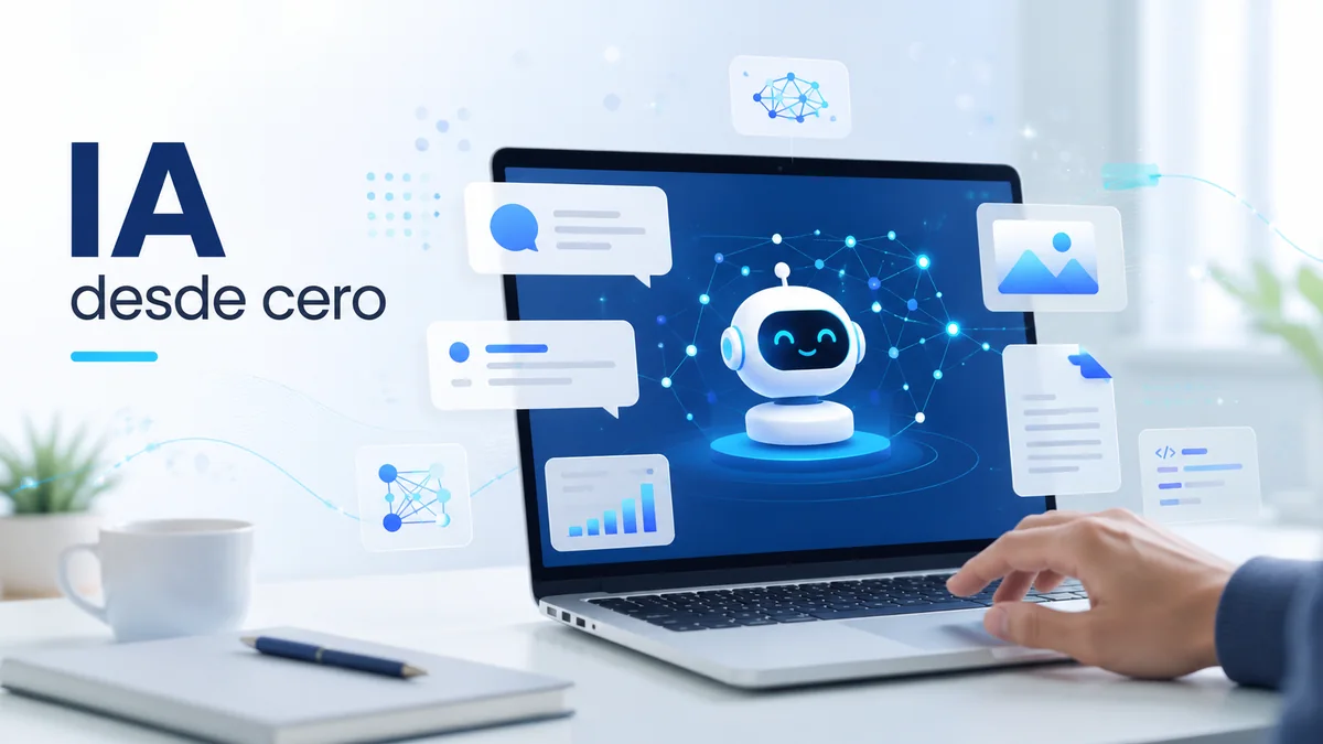 Lee más sobre el artículo Inteligencia artificial desde cero: qué es y cómo empezar a usarla